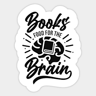 Books food for the brain design Sticker